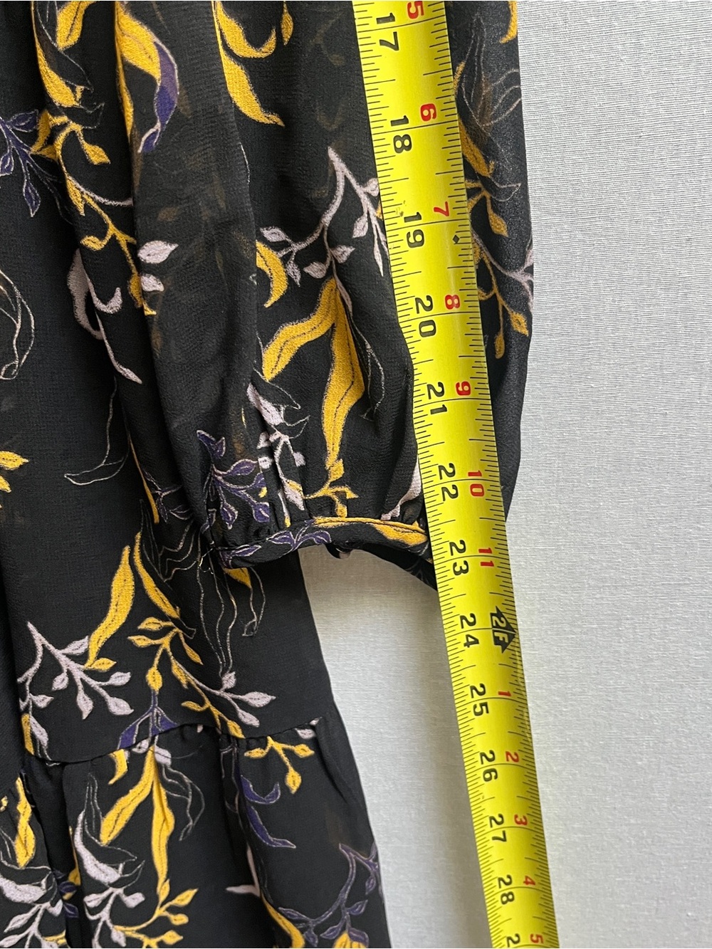 Le Fou Wilfred Aritzia Floral Chiffon Tiered Dress Black Size XL - Picture 4 of 12